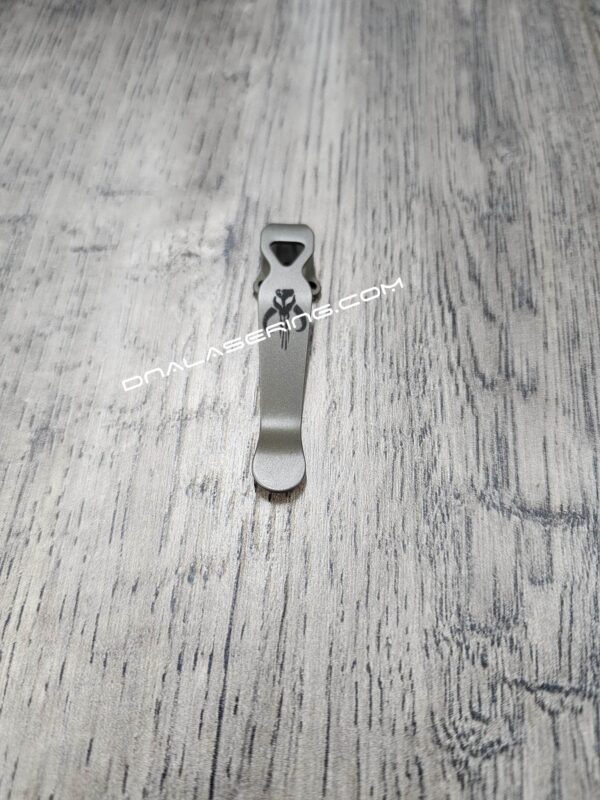 LynchNW Benchmade - Mythosaur Skull - Engraved Titanium - Deep Carry Pocket Knife Clip - Blacksmith, Sandwashed or Satin Finish - MADE IN USA