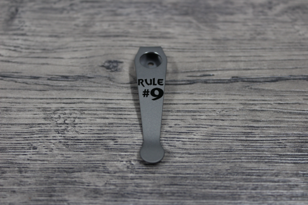 LynchNW Spyderco - Rule #9 - Deep Laser Engraved Titanium - Deep Carry Pocket Clip - Blacksmith, Satin or Sandwashed Finish