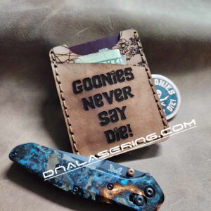 Goonies Map - Laser Engraved - Minimalist Leather Wallet - Hand Stitched