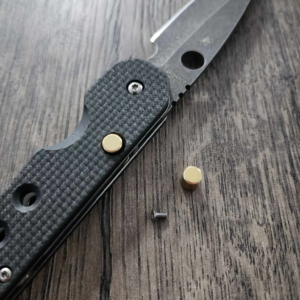 Spyderco Smock - Replacement Button (Lock Release) - Brass - EDC Gear