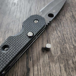 Spyderco Smock - Replacement Button (Lock Release) - Titanium - Satin - EDC Gear