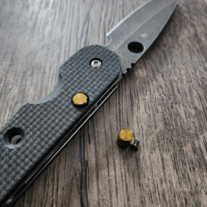 Spyderco Smock - Replacement Button (Lock Release) - Titanium - Bronze Anodize - EDC Gear
