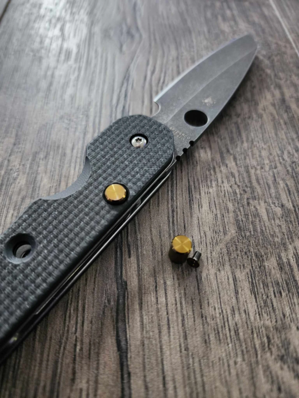 Spyderco Smock - Replacement Button (Lock Release) - Titanium - Bronze Anodize - EDC Gear