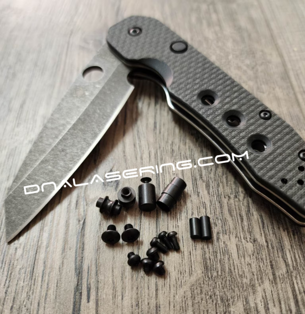Spyderco Smock - Replacement Hardware Screw Set - Stainless Steel - Blacked Out - EDC Gear