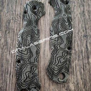 Spyderco PM2 Lotus - Topographic - Engraved Black Canvas Micarta Knife Scales - EDC Gear - Knife & Hardware Optional