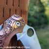 Spyderco PM2 Lotus - Leaf Scroll - NEW Relief Engraving Style - Deep Laser Engraved - Copper Knife Scales - EDC Gear *Knife Install Optional*