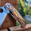 Spyderco PM2 Lotus - Leaf Scroll - NEW Relief Engraving Style - Deep Laser Engraved - Copper Knife Scales - EDC Gear *Knife Install Optional*