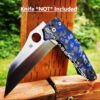 Spyderco YoJumbo - Blue Swirl - Carbon Fiber Knife Scales - EDC Gear