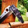 Spyderco YoJumbo - Red Shred - Carbon Fiber Knife Scales - EDC Gear