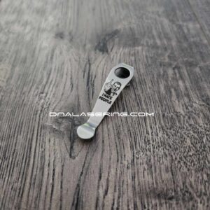 LynchNW Spyderco - I Hate People - Deep Laser Engraved Titanium - Deep Carry Pocket Clip - Blacksmith, Sandwash or Satin Finish