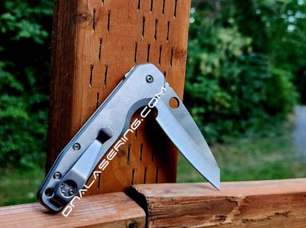 Spyderco Smock - Titanium Scales - LynchNW Deep Carry Pocket Clip - EDC Complete Knife