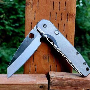 Spyderco Smock - Titanium Scales - LynchNW Deep Carry Pocket Clip - EDC Complete Knife