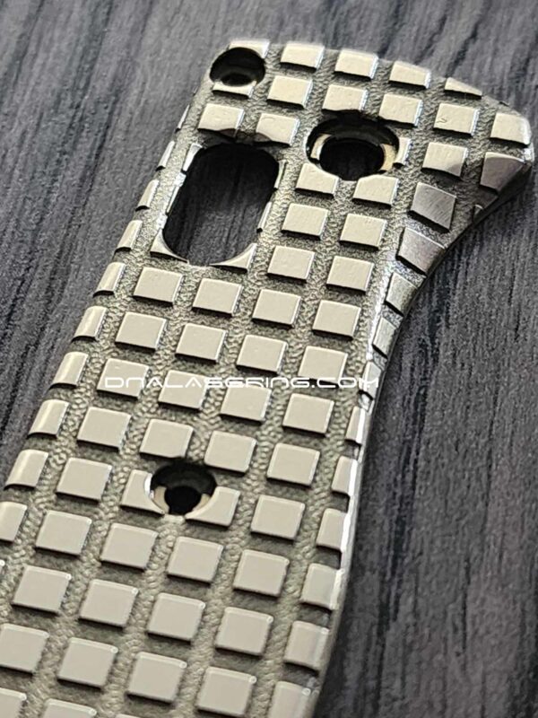 Benchmade Bugout Brass - Frag Pattern - NEW Relief Engraving Style - Deep Laser Engraved - Brass Knife Scales - EDC Gear *Scales Only*