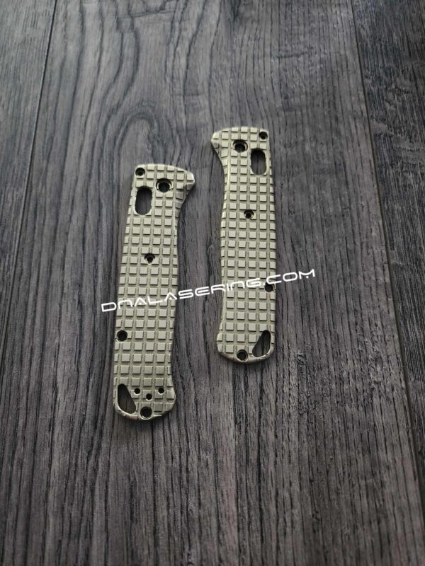 Benchmade Bugout Brass - Frag Pattern - NEW Relief Engraving Style - Deep Laser Engraved - Brass Knife Scales - EDC Gear *Scales Only*