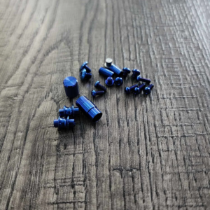 Spyderco Smock - Replacement Hardware Screw Set - Titanium - Blue Anodized - EDC Gear
