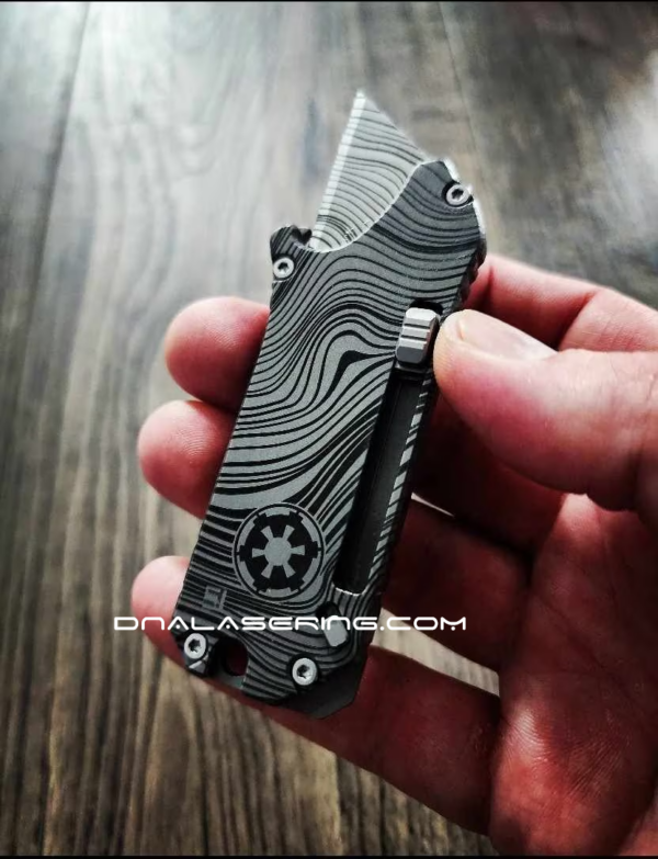 Beskar Ingot - Fiber Laser Engraved Otacle Pro - Titanium Pocket Utility Tool - Comes with Pocket Clip and Blade - EDC Gear