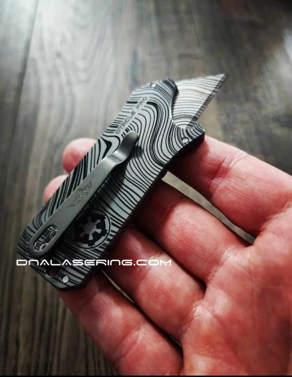Beskar Ingot - Fiber Laser Engraved Otacle Pro - Titanium Pocket Utility Tool - Comes with Pocket Clip and Blade - EDC Gear