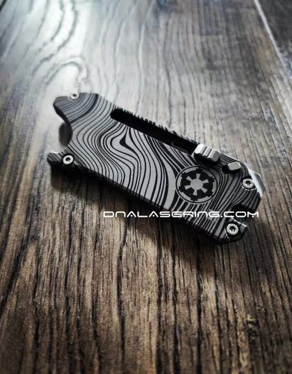 Beskar Ingot - Fiber Laser Engraved Otacle Pro - Titanium Pocket Utility Tool - Comes with Pocket Clip and Blade - EDC Gear