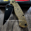 Spyderco PM2 - Viking Runes - NEW Relief Engraving Style - Deep Laser Engraved - PM2 Brass Knife Scales - EDC Gear *Knife Install Optional*