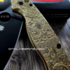Spyderco PM2 - Viking Runes - NEW Relief Engraving Style - Deep Laser Engraved - PM2 Brass Knife Scales - EDC Gear *Knife Install Optional*