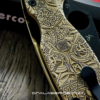 Spyderco PM2 - Viking Runes - NEW Relief Engraving Style - Deep Laser Engraved - PM2 Brass Knife Scales - EDC Gear *Knife Install Optional*