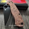 Spyderco PM2 - Viking Runes - NEW Relief Engraving Style - Deep Laser Engraved - Copper Knife Scales - EDC Gear - Knife & Hardware Optional