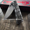Chaves Knives - Relief Engraved RCK9 With Skull Design - Titanium - M390 steel - COMPLETE KNIFE - With Extra clip - New in box