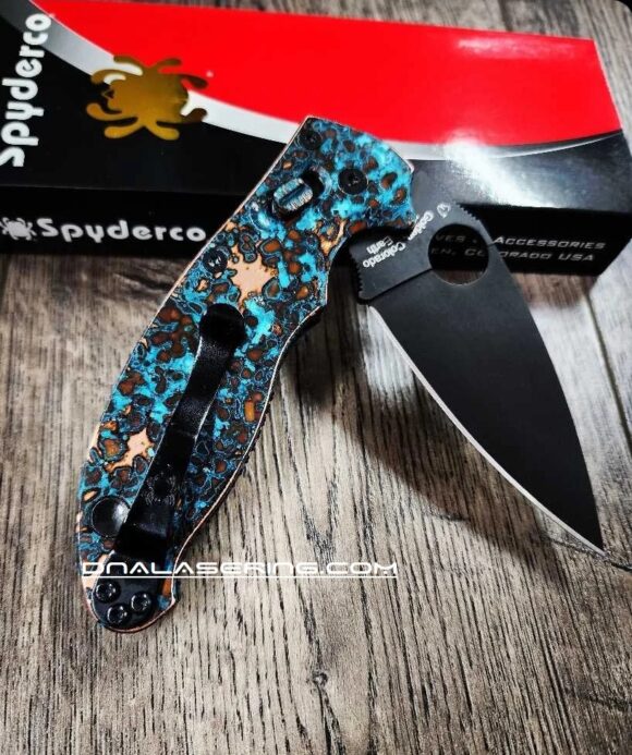 Spyderco Manix 2 - Shipwreck Patina - Copper Knife Scales - EDC Gear *Knife Install Optional* - Image 3