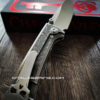 Chaves Knives - Relief Engraved RCK9 - Samurai Devil Mask Theme - Titanium - M390 Steel - COMPLETE KNIFE - Extra clip - New in box
