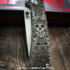 Chaves Knives - Relief Engraved RCK9 - Dead Aztec Theme - Titanium Scales - M390 Steel - COMPLETE KNIFE - Extra clip - New in box