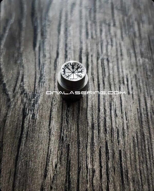 Spyderco Para Military 2 or Para 3 - Custom Lanyard Plug - Laser Engraved Rune - Titanium - Satin - EDC Gear - PM2 - PM3