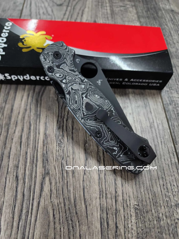 Spyderco PM2 Custom - Carbon Fiber and Aluminum Scales - Paramilitary 2 Knife Scales – EDC Gear - Optional Hardware & Knife Install - Image 3