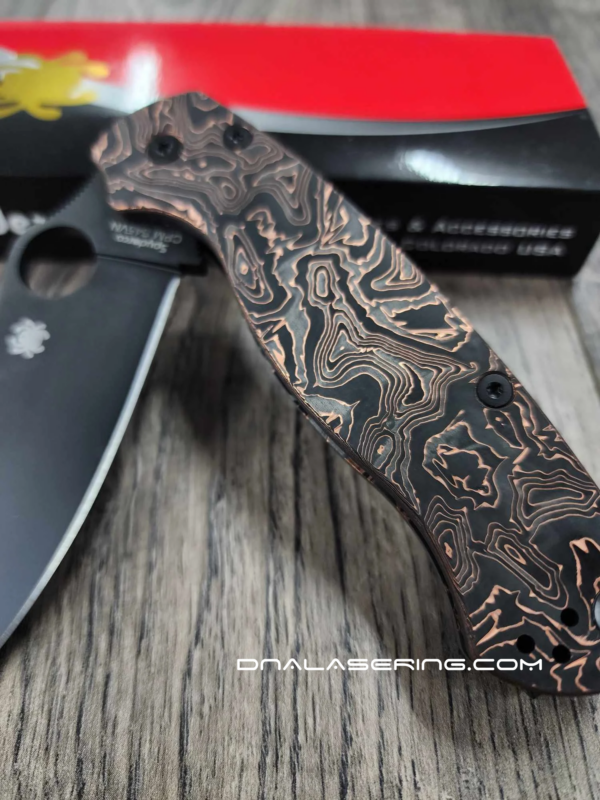 Spyderco PM2 Custom - Carbon Fiber and Copper Scales - Paramilitary 2 Knife Scales – EDC Gear - Optional Hardware & Knife Install