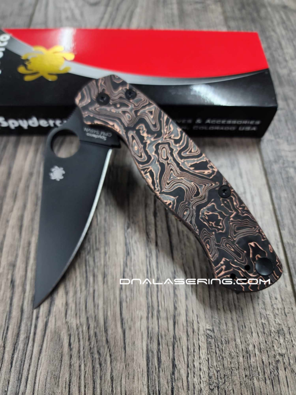 Spyderco PM2 Custom - Carbon Fiber and Copper Scales - Paramilitary 2 Knife Scales – EDC Gear - Optional Hardware & Knife Install