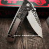 Chaves Knives - Relief Engraved Scapegoat - Viking Runes - Titanium Scales - M390 Steel - COMPLETE KNIFE - Extra clip - New in box