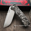 Chaves Knives - Relief Engraved Redencion 229 Kickstop - Day of the Dead - Titanium Scales - M390 Steel - COMPLETE KNIFE - Extra clip - New in box