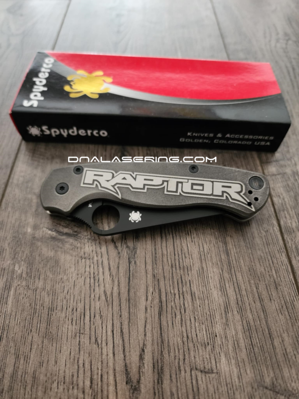 Spyderco PM2 MagnaCut - Raptor - Relief Engraved Titanium Scales - CPM MagnaCut DLC Blade - Complete Knife - EDC Gear