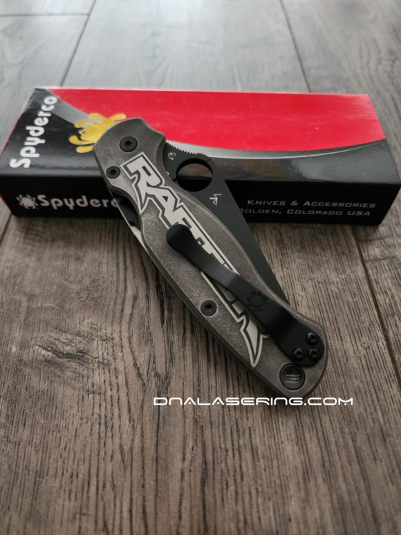 Spyderco PM2 MagnaCut - Raptor - Relief Engraved Titanium Scales - CPM MagnaCut DLC Blade - Complete Knife - EDC Gear - Image 4