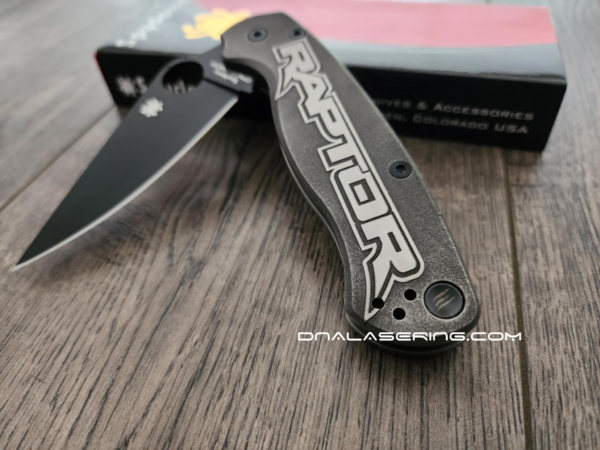 Spyderco PM2 MagnaCut - Raptor - Relief Engraved Titanium Scales - CPM MagnaCut DLC Blade - Complete Knife - EDC Gear