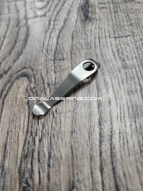 LynchNW Spyderco WIRE Clip – Viking Rune – Deep Laser Engraved Titanium – Deep Carry Pocket Clip – Blacksmith, Stonewash, or Satin Finish - Made in USA