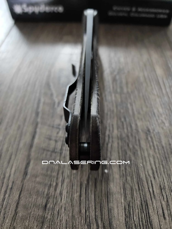 Spyderco PM2 MagnaCut - Green Canvas Micarta Engraved Viking Rune Scales - CPM MagnaCut DLC Blade - Complete Knife - EDC Gear