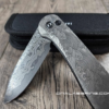 Civivi Elementum 2 Button Lock - "Great Waves" Titanium Scales - Damascus Blade - Optional Knife Install - EDC Gear