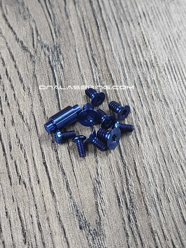 Spyderco Bodacious - Replacement Hardware Screw Set - Titanium - Blue Ano Finish - EDC Gear