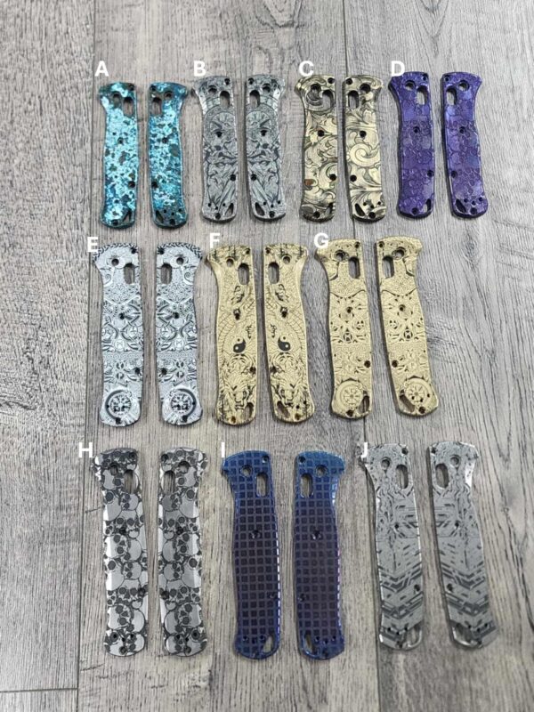 Benchmade - Laser Engraved Scales - 10 Different Options - Bugout - Mini Bugout - EDC Gear - Blemish