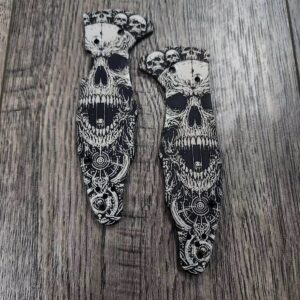 PM3 MAGNACUT Spyderco Para 3 Salt - Mandala Paisley Engraved AWT Skinny Titanium Scales - LynchNW Blacksmith Pocket Clip - Complete Knife