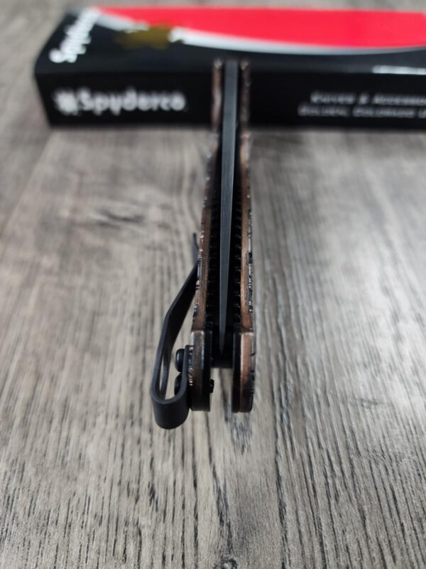 Manix 2 Knife - AGED Copper Scales & Ball Cage - EDC - Relief Engraved Skull Pattern - COMPLETE Knife with LynchNW deep carry clip