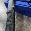 Blacked out Chaves Redencion 229 Black Micarta Laser Engraved Skull Pattern COMPLETE KNIFE - Black ELMAX Blade - Drop Point & Tanto Options