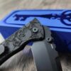 Blacked out Chaves Redencion 229 Black Micarta Laser Engraved Skull Pattern COMPLETE KNIFE - Black ELMAX Blade - Drop Point & Tanto Options