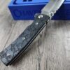 Chaves Redencion 229 - Black Micarta Laser Engraved Skull Pattern Scales - Engraved Skull Clip - COMPLETE KNIFE - 3.50" Satin ELMAX Blade - New In Box