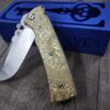Chaves Redencion 229 - Dead Aztec Relief Engraved Brass Scales - Knife Install Optional - 4 Blade Styles - New In Box